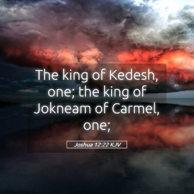 Picture 05 - Joshua 12:22 KJV - The king of Kedesh, one; the king of Jokneam of - Bible Verse Picture