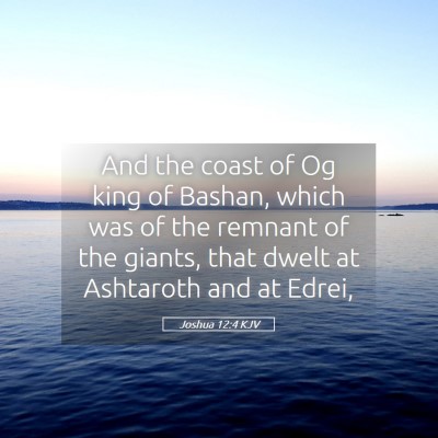 Picture 05 - Joshua 12:4 KJV - And the coast of Og king of Bashan, which was of - Bible Verse Picture