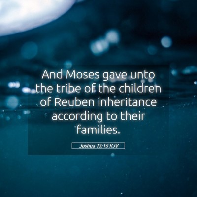 Picture 05 - Joshua 13:15 KJV - And Moses gave unto the tribe of the children of - Bible Verse Picture