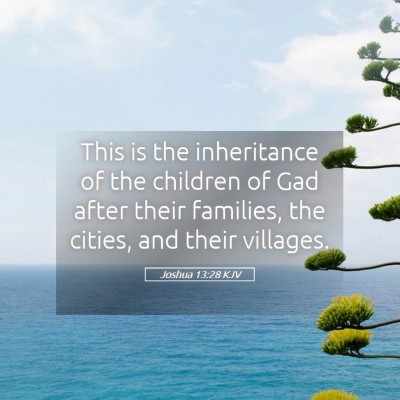 Picture 05 - Joshua 13:28 KJV - This is the inheritance of the children of Gad - Bible Verse Picture