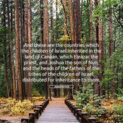 Picture 05 - Joshua 14:1 KJV - And these are the countries which the children of - Bible Verse Picture