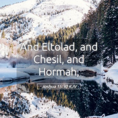 Picture 05 - Joshua 15:30 KJV - And Eltolad, and Chesil, and - Bible Verse Picture