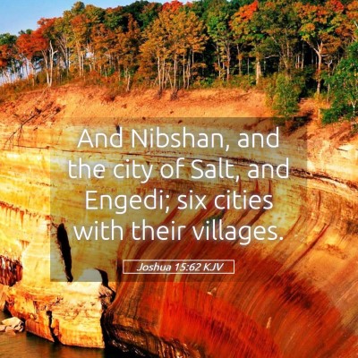 Picture 05 - Joshua 15:62 KJV - And Nibshan, and the city of Salt, and Engedi; - Bible Verse Picture