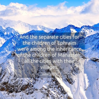 Picture 05 - Joshua 16:9 KJV - And the separate cities for the children of - Bible Verse Picture