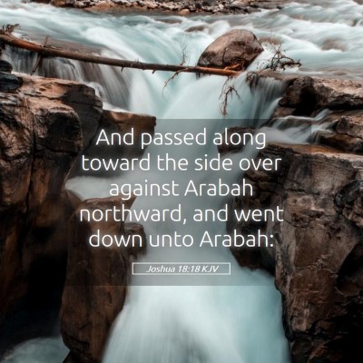 Picture 05 - Joshua 18:18 KJV - And passed along toward the side over against - Bible Verse Picture