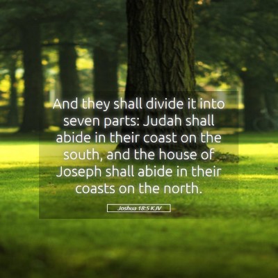 Picture 05 - Joshua 18:5 KJV - And they shall divide it into seven parts: Judah - Bible Verse Picture