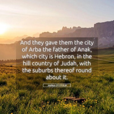Picture 05 - Joshua 21:11 KJV - And they gave them the city of Arba the father of - Bible Verse Picture
