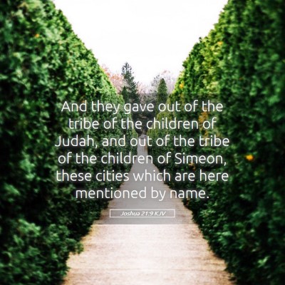Picture 05 - Joshua 21:9 KJV - And they gave out of the tribe of the children of - Bible Verse Picture