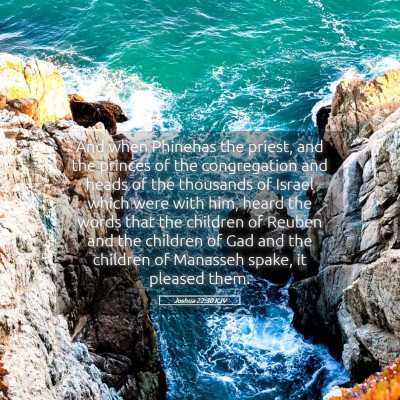 Picture 05 - Joshua 22:30 KJV - And when Phinehas the priest, and the princes of - Bible Verse Picture