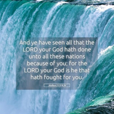 Picture 05 - Joshua 23:3 KJV - And ye have seen all that the LORD your God hath - Bible Verse Picture