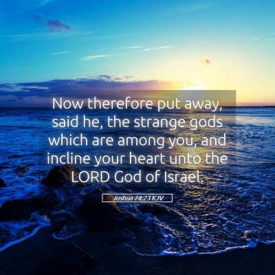 Picture 05 - Joshua 24:23 KJV - Now therefore put away, said he, the strange gods - Bible Verse Picture