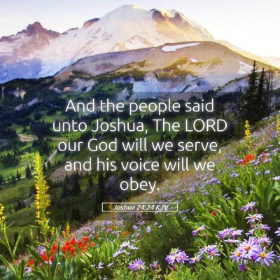 Picture 05 - Joshua 24:24 KJV - And the people said unto Joshua, The LORD our God - Bible Verse Picture