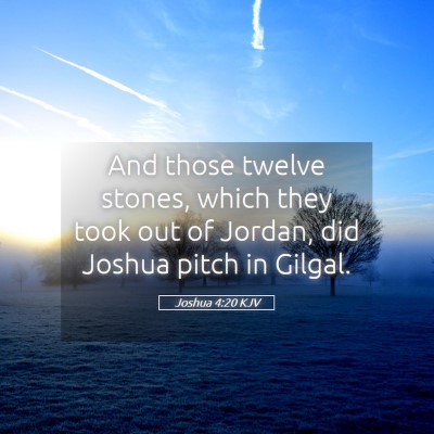Picture 05 - Joshua 4:20 KJV - And those twelve stones, which they took out of - Bible Verse Picture