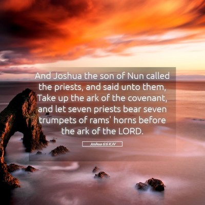Picture 05 - Joshua 6:6 KJV - And Joshua the son of Nun called the priests, and - Bible Verse Picture