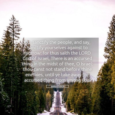Picture 05 - Joshua 7:13 KJV - Up, sanctify the people, and say, Sanctify - Bible Verse Picture