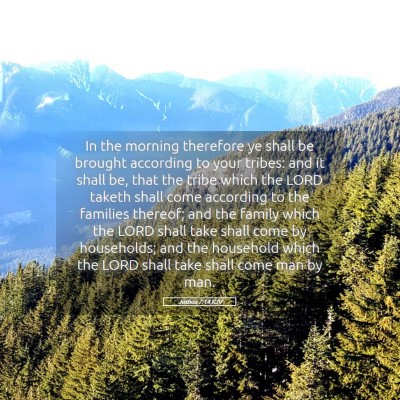 Picture 05 - Joshua 7:14 KJV - In the morning therefore ye shall be brought - Bible Verse Picture