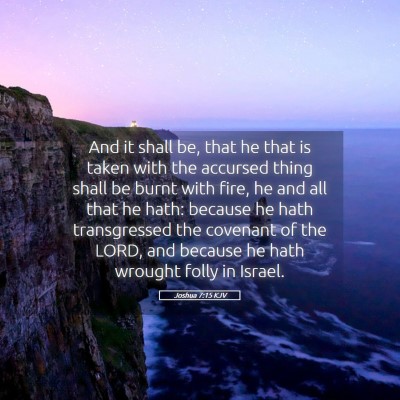 Picture 05 - Joshua 7:15 KJV - And it shall be, that he that is taken with the - Bible Verse Picture