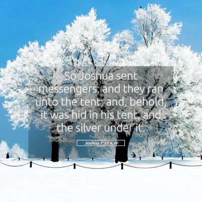 Picture 05 - Joshua 7:22 KJV - So Joshua sent messengers, and they ran unto the - Bible Verse Picture