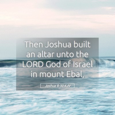 Picture 05 - Joshua 8:30 KJV - Then Joshua built an altar unto the LORD God of - Bible Verse Picture