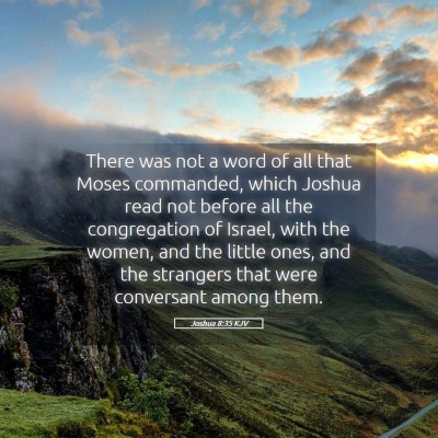 Picture 05 - Joshua 8:35 KJV - There was not a word of all that Moses commanded, - Bible Verse Picture