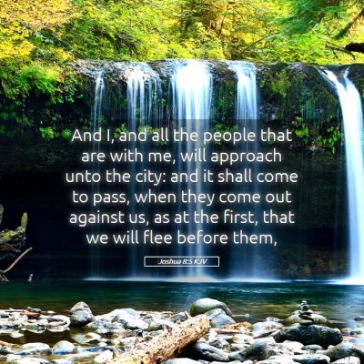 Picture 05 - Joshua 8:5 KJV - And I, and all the people that are with me, will - Bible Verse Picture