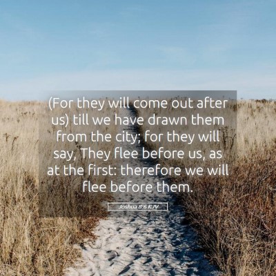 Picture 05 - Joshua 8:6 KJV - (For they will come out after us) till we have - Bible Verse Picture
