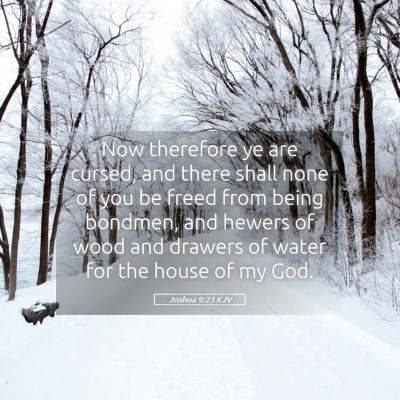 Picture 05 - Joshua 9:23 KJV - Now therefore ye are cursed, and there shall none - Bible Verse Picture