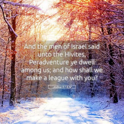 Picture 05 - Joshua 9:7 KJV - And the men of Israel said unto the Hivites, - Bible Verse Picture