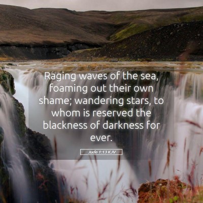 Picture 05 - Jude 1:13 KJV - Raging waves of the sea, foaming out their own - Bible Verse Picture