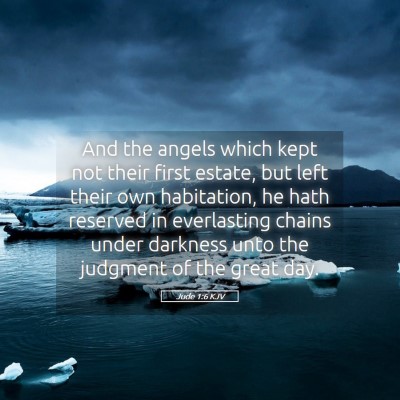Picture 05 - Jude 1:6 KJV - And the angels which kept not their first estate, - Bible Verse Picture