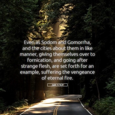 Picture 05 - Jude 1:7 KJV - Even as Sodom and Gomorrha, and the cities about - Bible Verse Picture