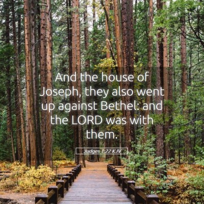 Picture 05 - Judges 1:22 KJV - And the house of Joseph, they also went up - Bible Verse Picture