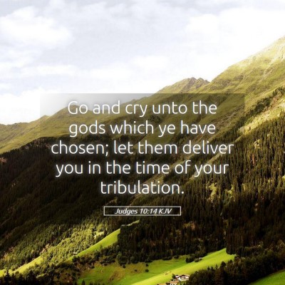 Picture 05 - Judges 10:14 KJV - Go and cry unto the gods which ye have chosen; - Bible Verse Picture