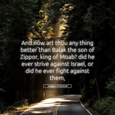 Picture 05 - Judges 11:25 KJV - And now art thou any thing better than Balak the - Bible Verse Picture