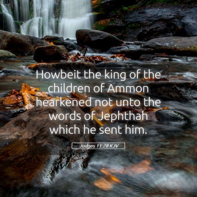 Picture 05 - Judges 11:28 KJV - Howbeit the king of the children of Ammon - Bible Verse Picture