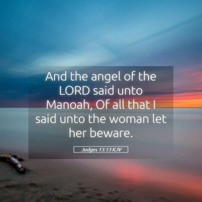 Picture 05 - Judges 13:13 KJV - And the angel of the LORD said unto Manoah, Of - Bible Verse Picture