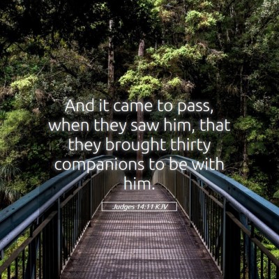 Picture 05 - Judges 14:11 KJV - And it came to pass, when they saw him, that they - Bible Verse Picture