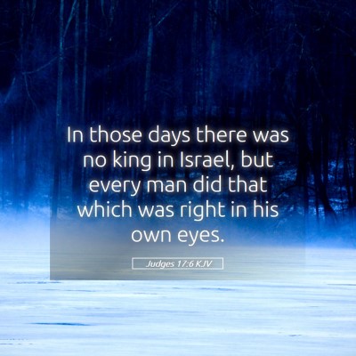 Picture 05 - Judges 17:6 KJV - In those days there was no king in Israel, but - Bible Verse Picture