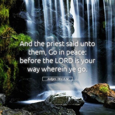 Picture 05 - Judges 18:6 KJV - And the priest said unto them, Go in peace: - Bible Verse Picture