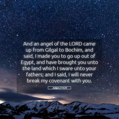 Picture 05 - Judges 2:1 KJV - And an angel of the LORD came up from Gilgal to - Bible Verse Picture