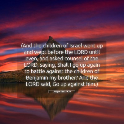 Picture 05 - Judges 20:23 KJV - (And the children of Israel went up and wept - Bible Verse Picture