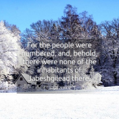 Picture 05 - Judges 21:9 KJV - For the people were numbered, and, behold, there - Bible Verse Picture