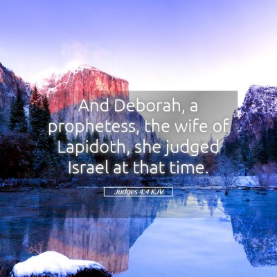 Picture 05 - Judges 4:4 KJV - And Deborah, a prophetess, the wife of Lapidoth, - Bible Verse Picture