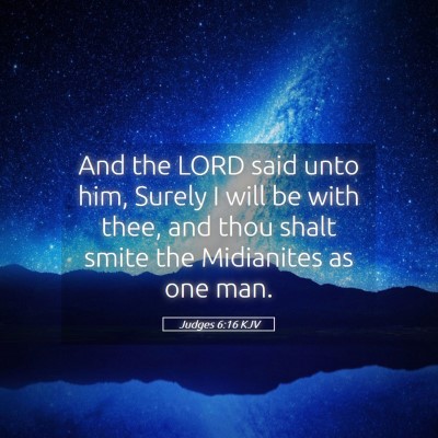 Picture 05 - Judges 6:16 KJV - And the LORD said unto him, Surely I will be with - Bible Verse Picture