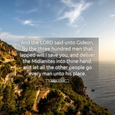 Picture 05 - Judges 7:7 KJV - And the LORD said unto Gideon, By the three - Bible Verse Picture