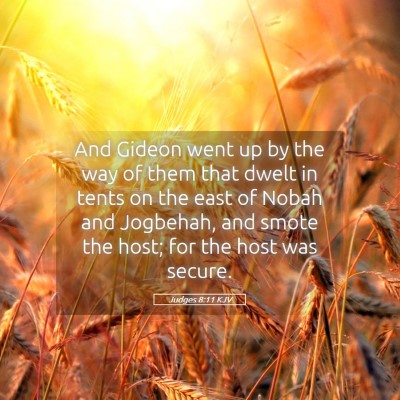 Picture 05 - Judges 8:11 KJV - And Gideon went up by the way of them that dwelt - Bible Verse Picture