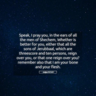 Picture 05 - Judges 9:2 KJV - Speak, I pray you, in the ears of all the men of - Bible Verse Picture