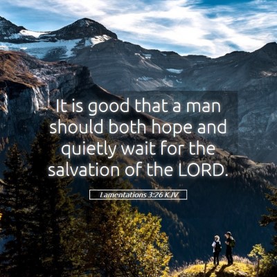 Picture 05 - Lamentations 3:26 KJV - It is good that a man should both hope and - Bible Verse Picture