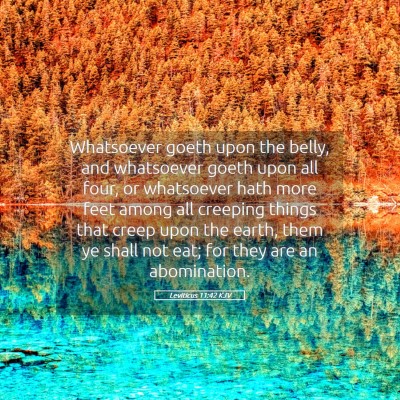 Picture 05 - Leviticus 11:42 KJV - Whatsoever goeth upon the belly, and whatsoever - Bible Verse Picture