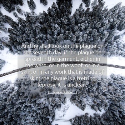 Picture 05 - Leviticus 13:51 KJV - And he shall look on the plague on the seventh - Bible Verse Picture